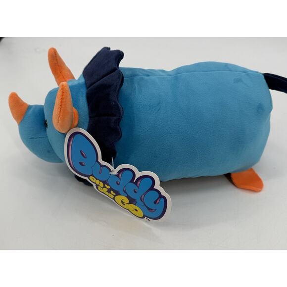 Pillow Pets Buddy On The Go Danny Dino Wearable Plush Blue New - Picture 2 of 10